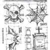 Tim Holtz Collection - Halloween Blueprint - Stamps