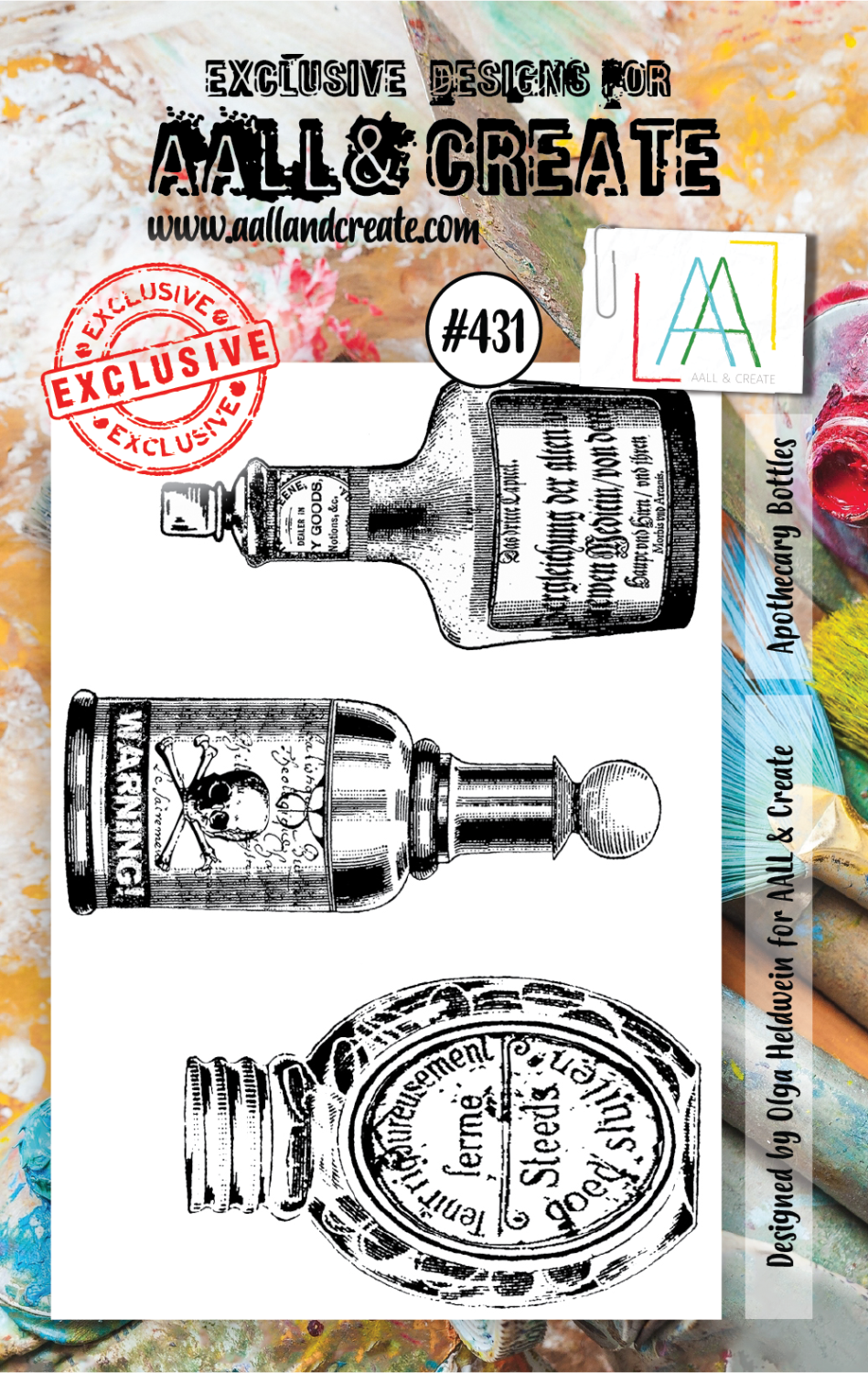 AAll&Create -Apothecary Bottles- #431- A7 STAMP -