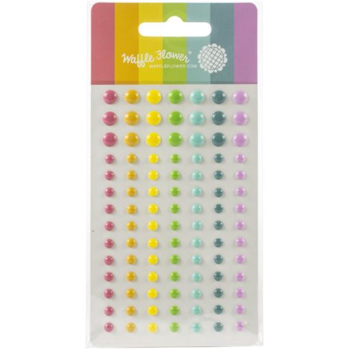 Waffle Flower Crafts Enamel Dots - Up & Running-Multicolor