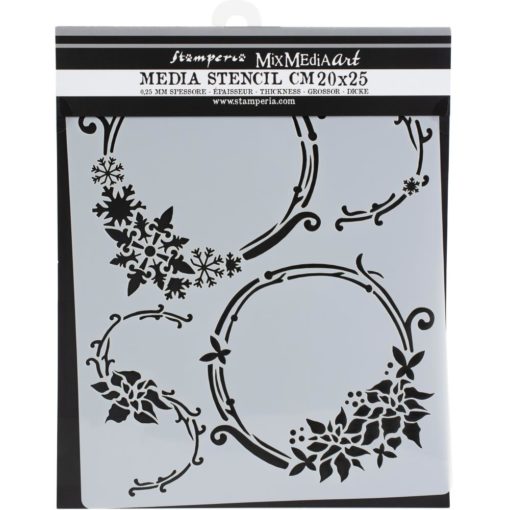 Stamperia Stencil - 25 x 20 cm- Garlands, Winter Tales