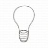 Gummiapan - Stor doodlad Glødlampa-  umontert GummiStempel og Dies