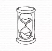 Gummiapan - Doodlat Timglas -  umontert GummiStempel og Dies