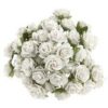 White VINTAGE MULBERRY PAPER OPEN ROSES 10 mm