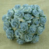 Wild orhcids -  VINTAGE MULBERRY PAPER OPEN ROSES 20 mm 2-TONE ANTIQUE BLUE