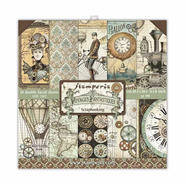 Stamperia - Voyages Fantastiques - Paper Pad 8 x 8"