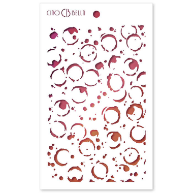 Ciao Bella - Stencil - 5 x 8 " Coffee Stains