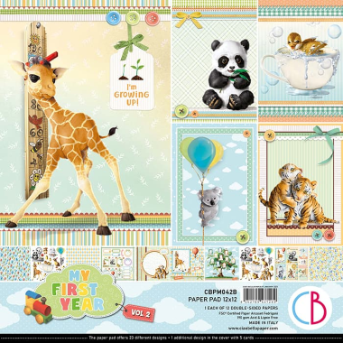 Ciao Bella - MY FIRST YEAR 2 -PAPER PAD 12"X12" 12/PKG