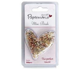 Papermania Mini Brads Metallics (200pk) Assorted Gloss