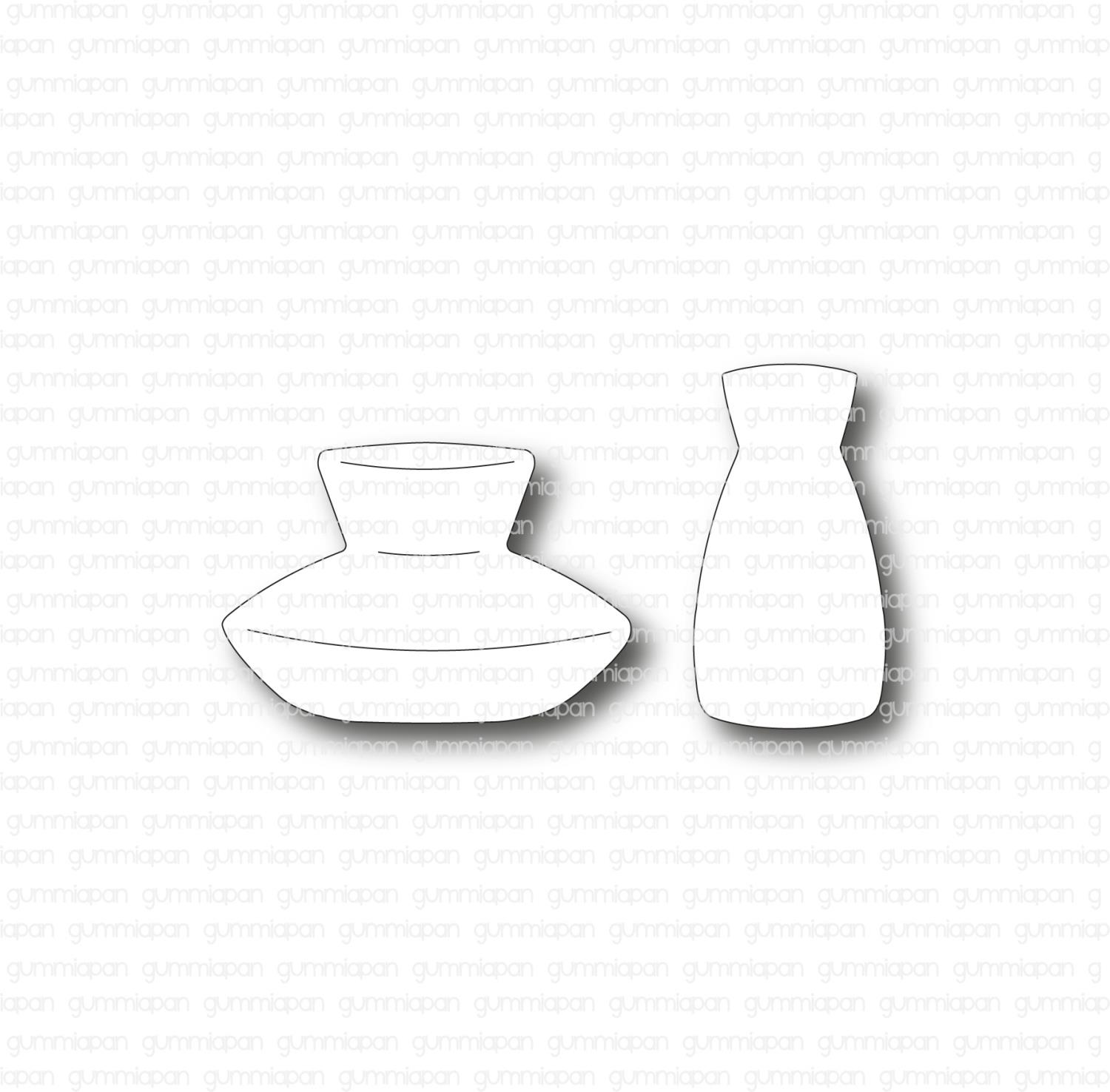 Gummiapan - Små Vaser-Dies