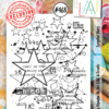 AAll&Create - Scripted Stars- #468- A7 STAMP -