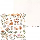 P13 -"Forest tea party - Klippeark 12x12 - Double-Sided Paper 12"X12" # 07