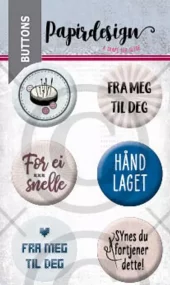 Papirdesign - Buttons - Broderi- PD 2000464