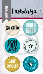 Papirdesign - Buttons - Konfirmant 1- PD 1900218