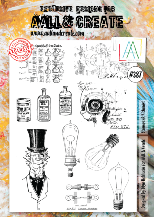 Aall&Create -steampunk-alchemist-387 - A4 STAMPS -