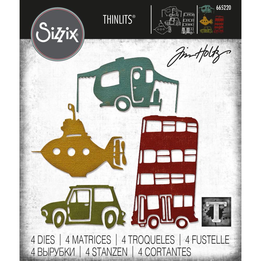 Sizzix Thinlits Dies By Tim Holtz - Wacky Transport #1