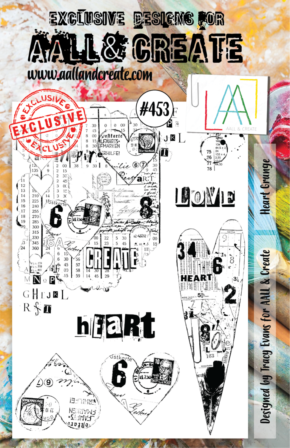 Aall&Create - A5 - #453 - Heart Grunge