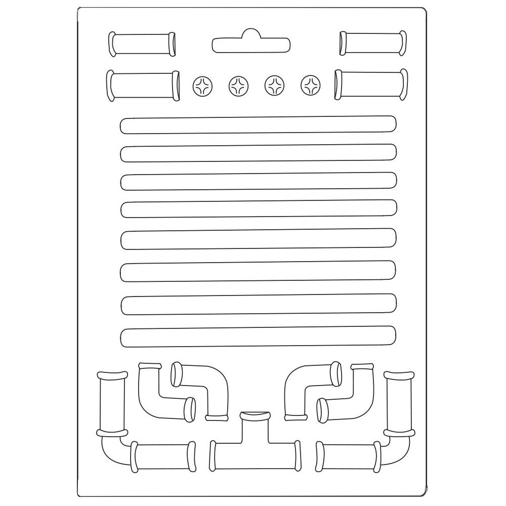 Pipes  - Lady Vagabond - Stamperia Soft Maxi Mould A5