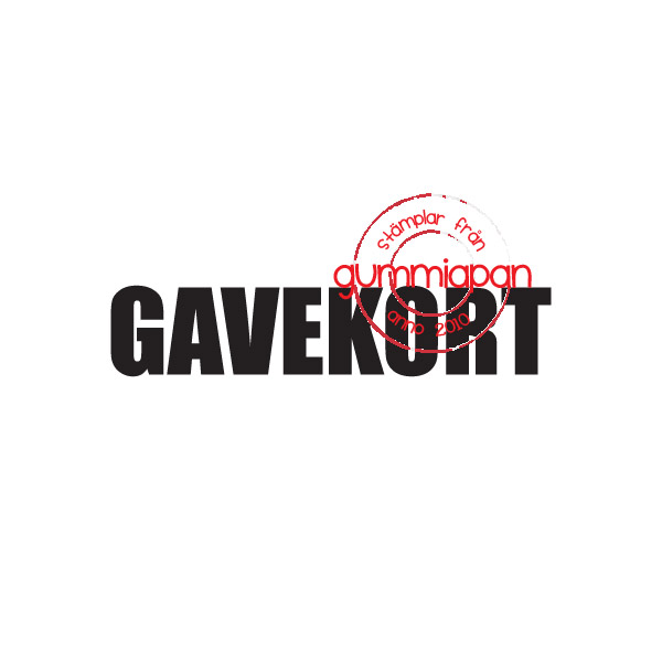 Gummiapan - Gavekort- umontert stempel