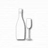 Gummiapan - Champagneflaska med glas -Dies - 210526