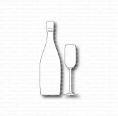 Gummiapan - Champagneflaska med glas -Dies - 210526