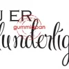 Gummiapan - Du er vidunderlig - umontert stempel