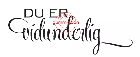Gummiapan - Du er vidunderlig - umontert stempel