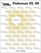 Crealies - Patternzz XL Imprint, Patroon XL, Stitched sun no. 02
