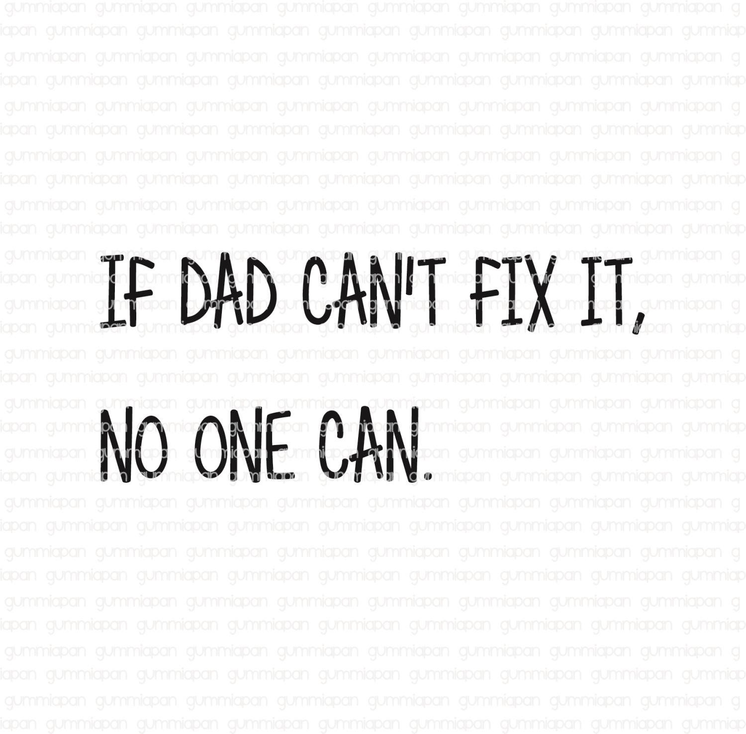 Gummiapan - If Dad can`t fix it, No one can - umontert stempel