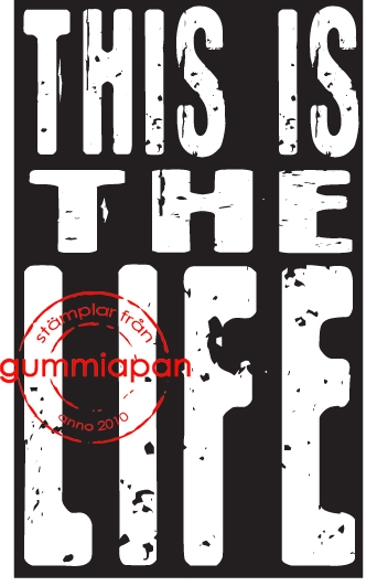 Gummiapan - This is the Life- umontert stempel