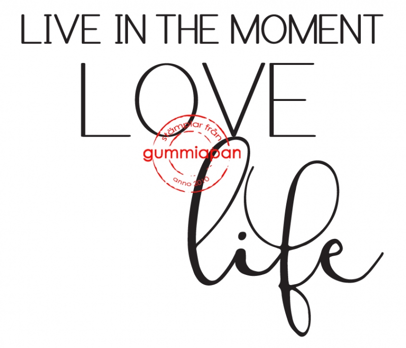 Gummiapan - Live in the moment......- umontert stempel