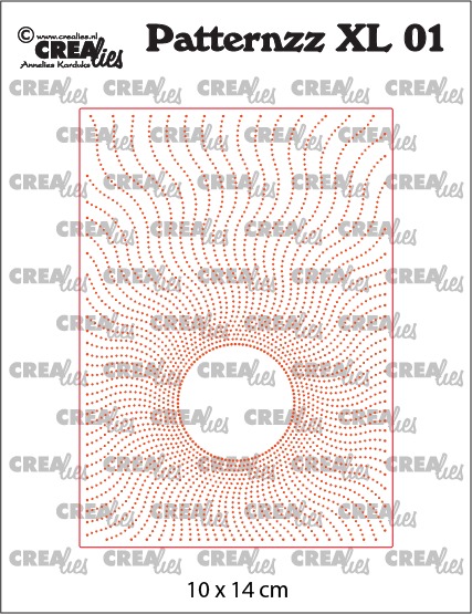 Crealies - Patternzz XL Imprint, Patroon XL, Dotted sun no. 01