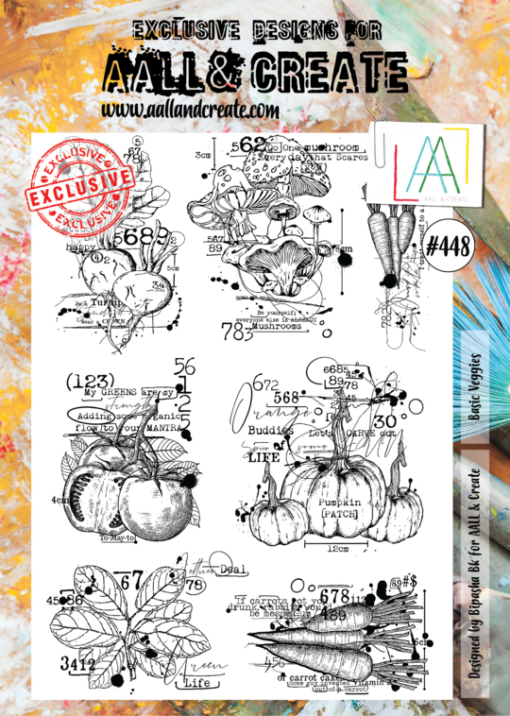 Aall&Create -Basic Veggies #448 - A4 STAMPS -