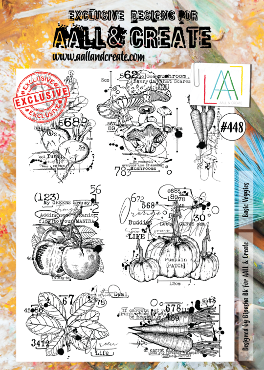 Aall&Create -Basic Veggies #448 - A4 STAMPS -