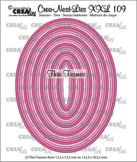 Crea-Nest-Lies XXL dies no. 109, Thin frames, ovals