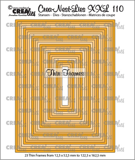 Crea-Nest-Lies XXL dies no. 110, Thin frames, rectangles