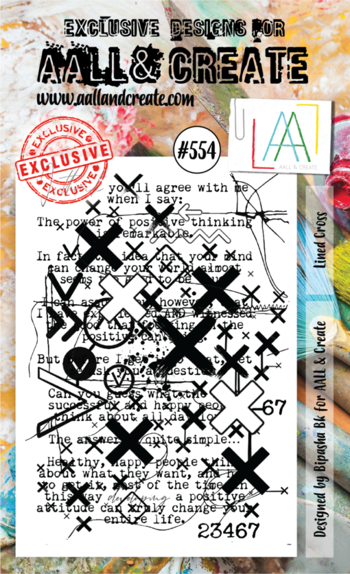 Aall & Create - Lined Cross -  #554 - A6 STAMPS