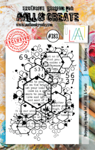 All&Create - #383 - A7 STAMPS - Scripted Hexagons
