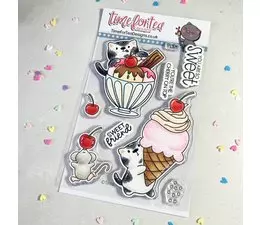 Time For Tea Sundae Sweeties Clear Stamps  med Dies