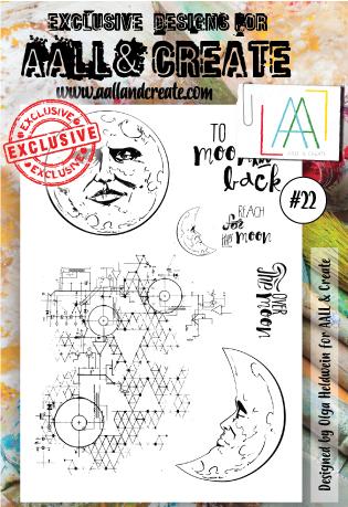 AAll&create - A6 STAMPS - #22 To the moon and back