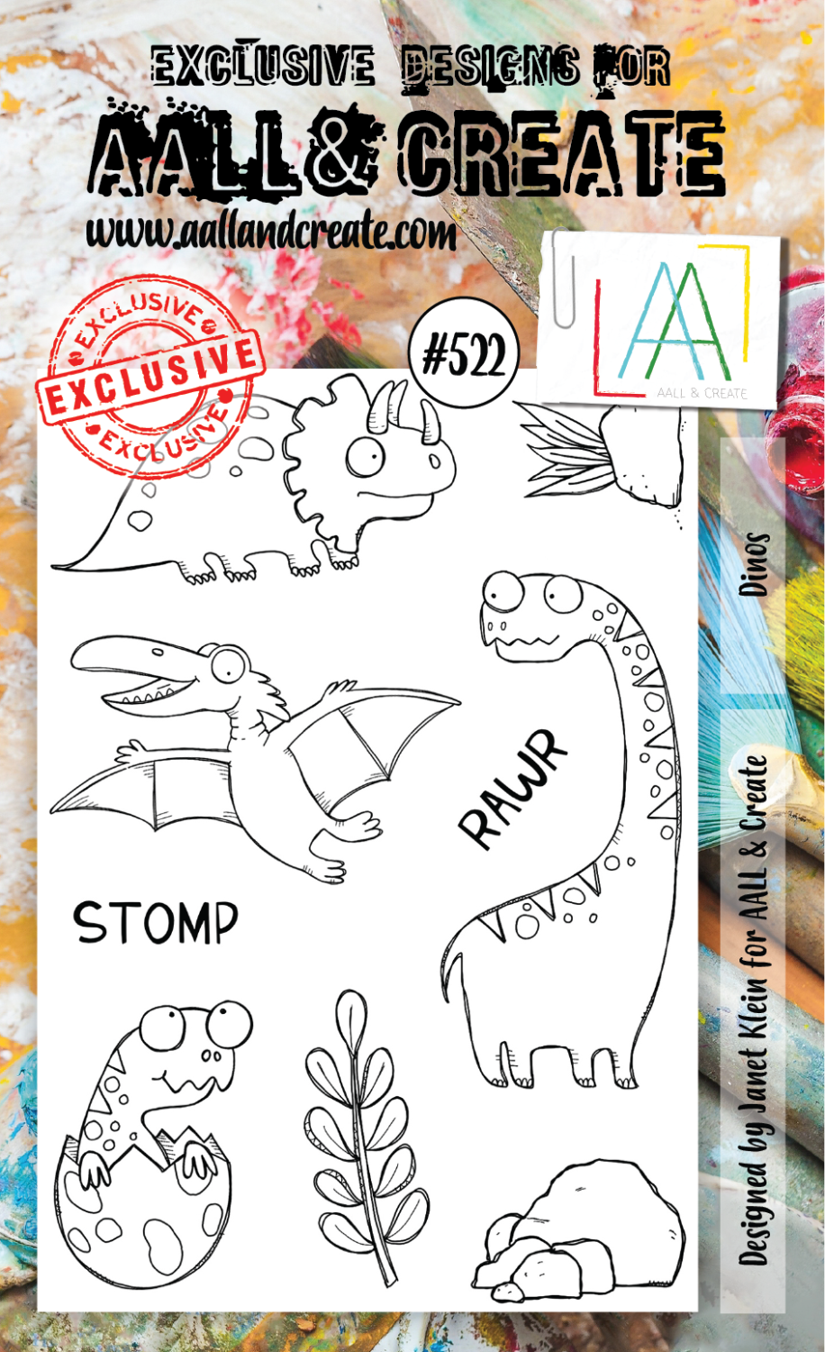 AAll&create - A6 STAMPS - #522 -  Dinos