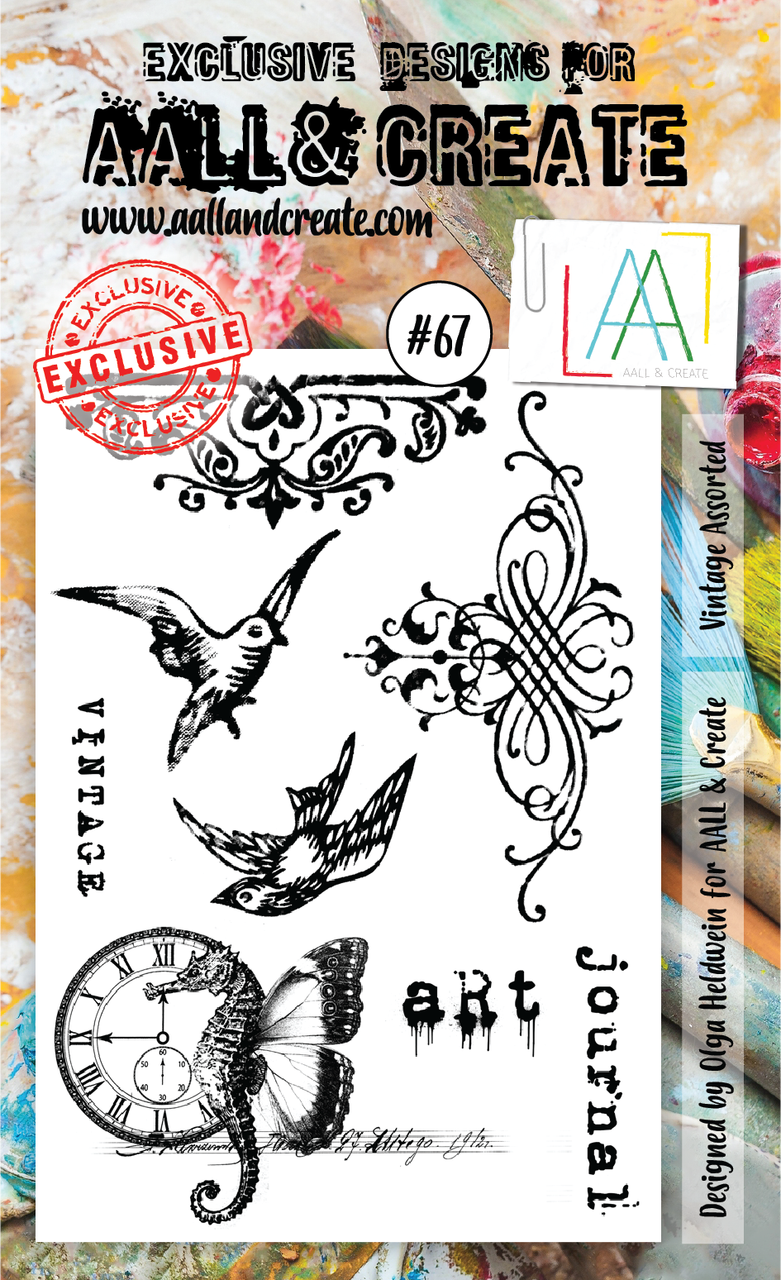 AAll&create - A6 STAMPS - #67 - Vintage Assorted