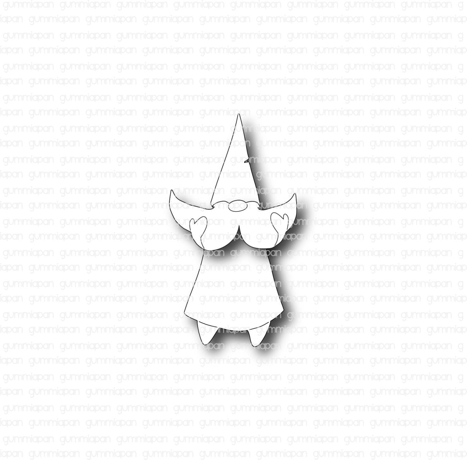 Gummiapan - Liten Gnome  holder i skjegget- Dies