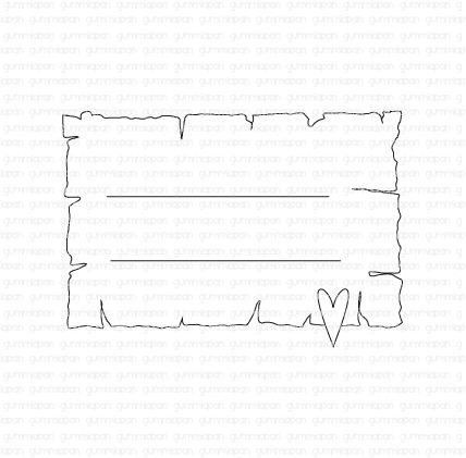 Gummiapan - Journaling med hjärta -  umontert GummiStempel