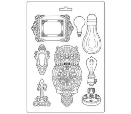 Stamperia - Soft Mould - A4 - Sir Vagabond - Owl and Memories