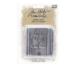 Idea-ology Tim Holtz Stencil Chips Silver