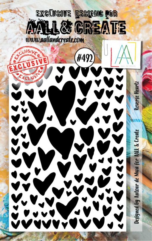 AAll&Create - Reverse Heart- #492  STAMP -