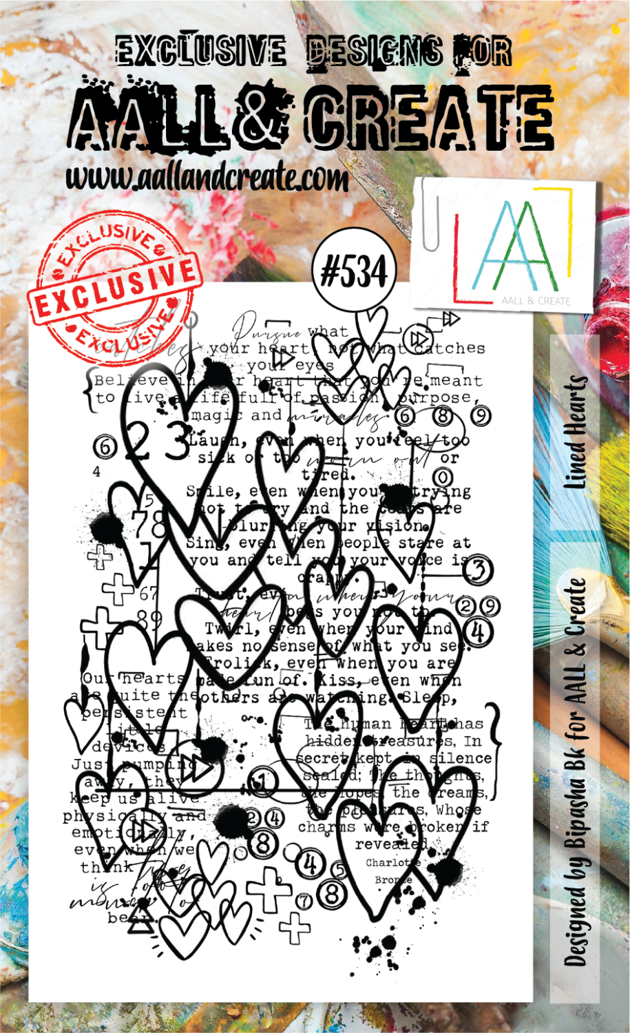 AALL& Create - Lines Hearts #534 - A6 STAMP