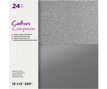 Crafter's Companion Sparkling Silver 12x12 Inch Mixed Cardstock Pad