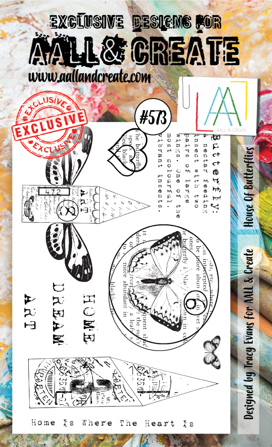 AAll&create - A6 STAMPS - #573 - House of Butterflies