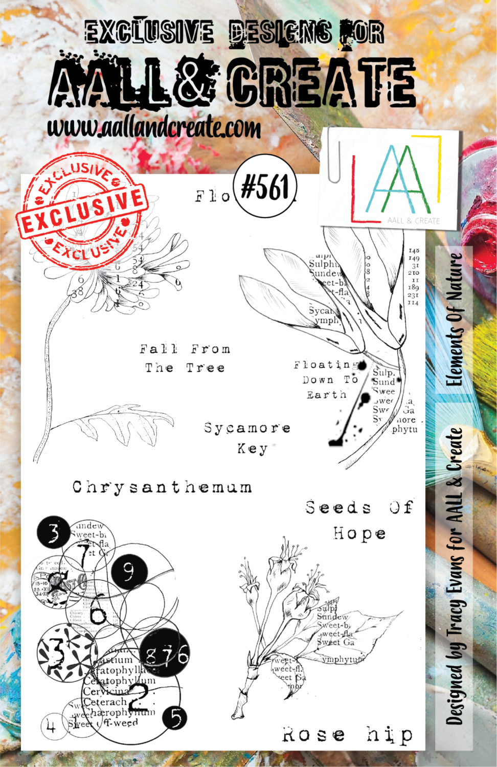 Aall&Create - A5 stempel - Elements of Nature - #561